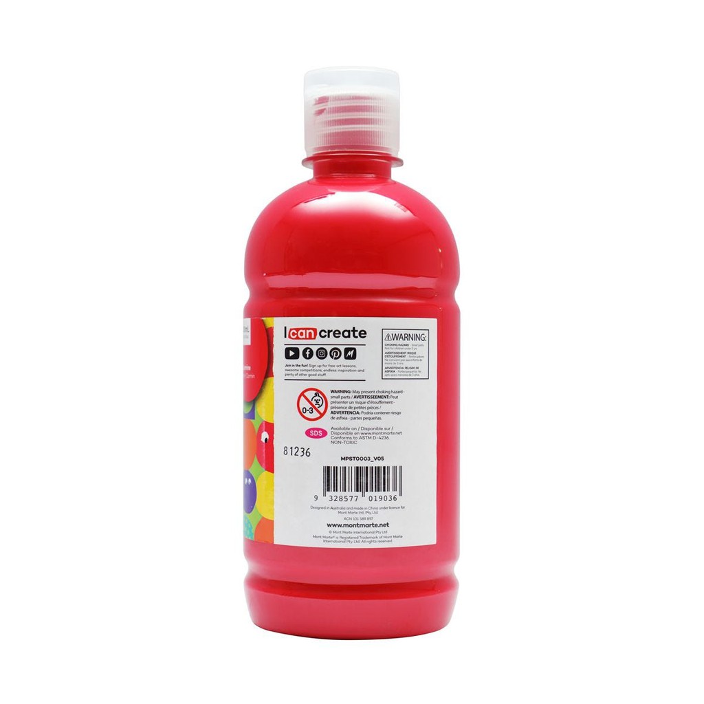 Màu Nước Poster Paint Mont Marte 500ml - Carmine - MPST0003