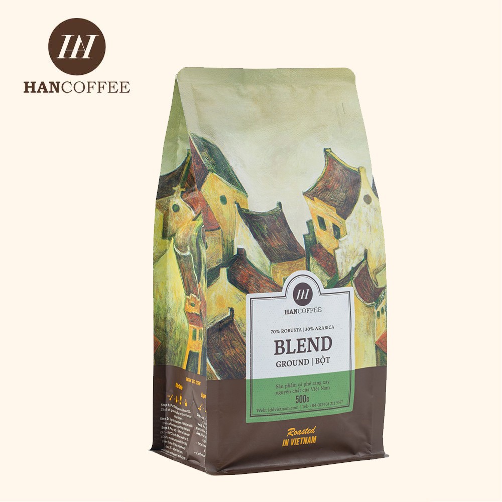 Cà phê HANCOFFEE Blend pha phin nguyên chất dạng bột túi 500 gr