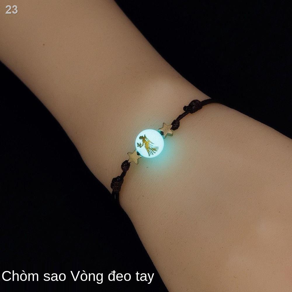 Vòng tay hạt phát sáng 12 chòm sao cho nữ dây đeo cổ điển Nhật Bản và Hàn Quốc cặp đôi bạn gái quà tặng sinh th