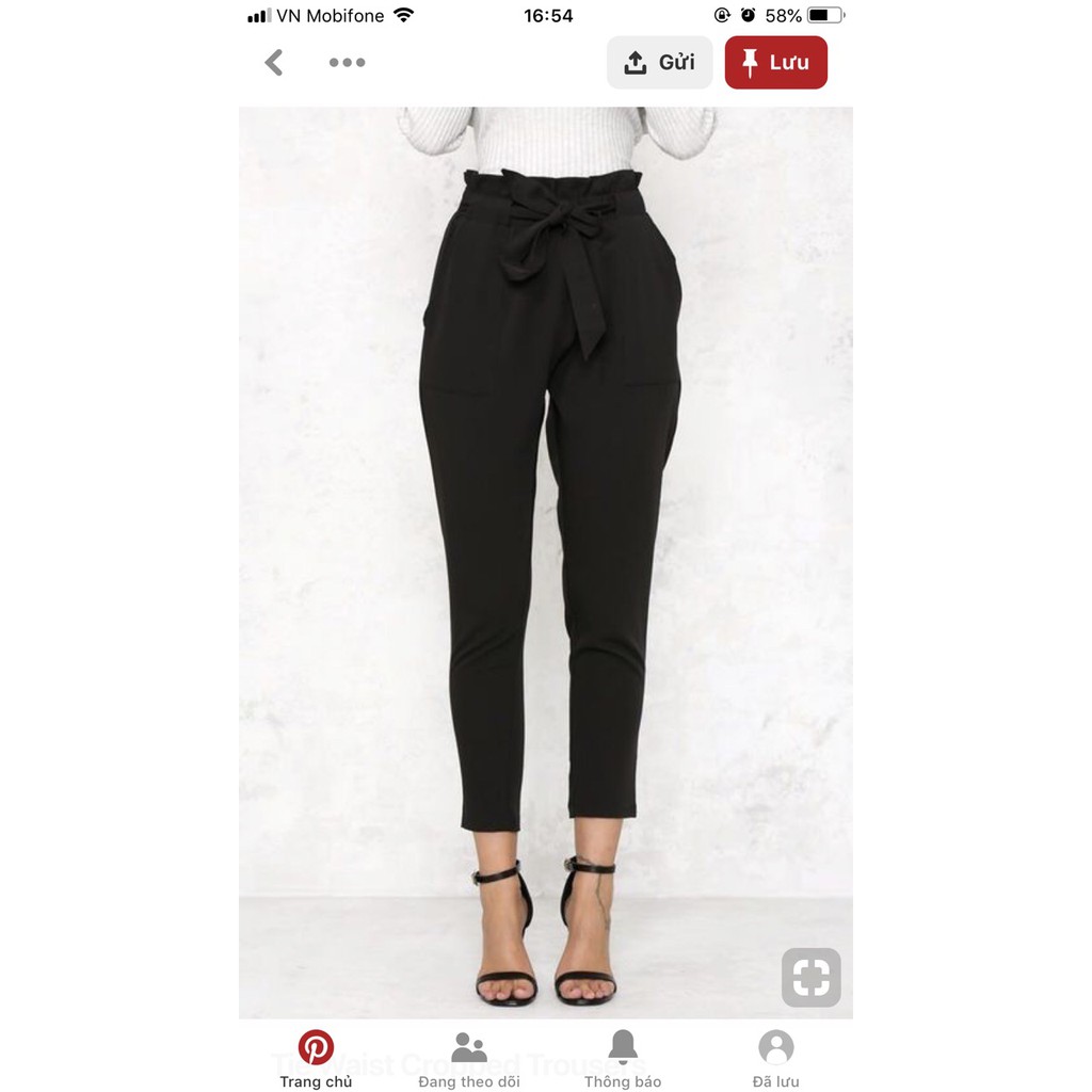 Quần baggy cột dây eo