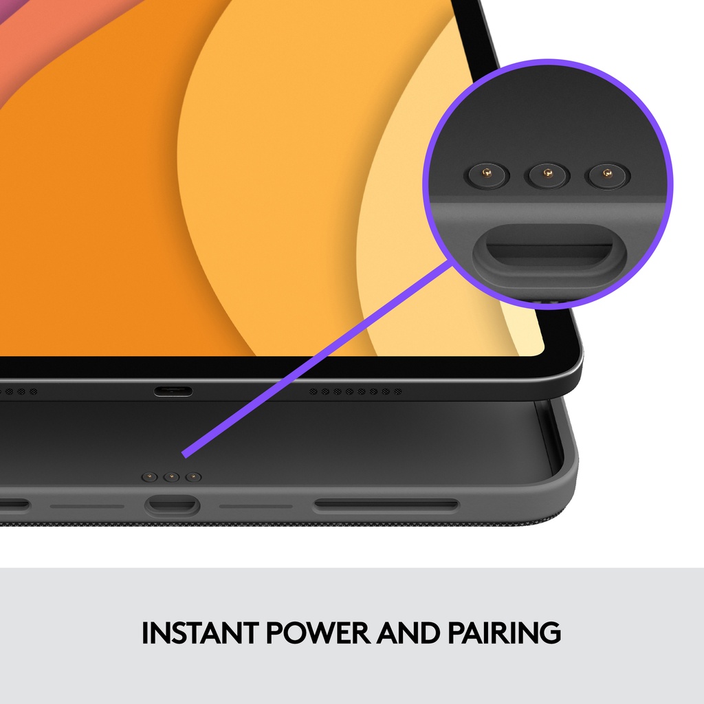 Bao da kèm bàn phím Logitech Combo Touch dành cho iPad Air Gen 4 & 5 -Backlit tháo rời, Trackpad siêu nhạy