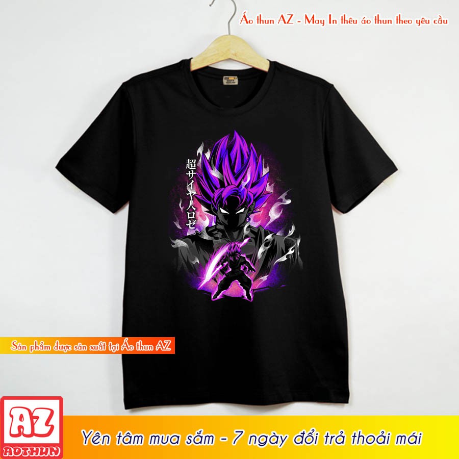 Áo thun Songoku Super Saiyan Rose - Có size trẻ em M2850