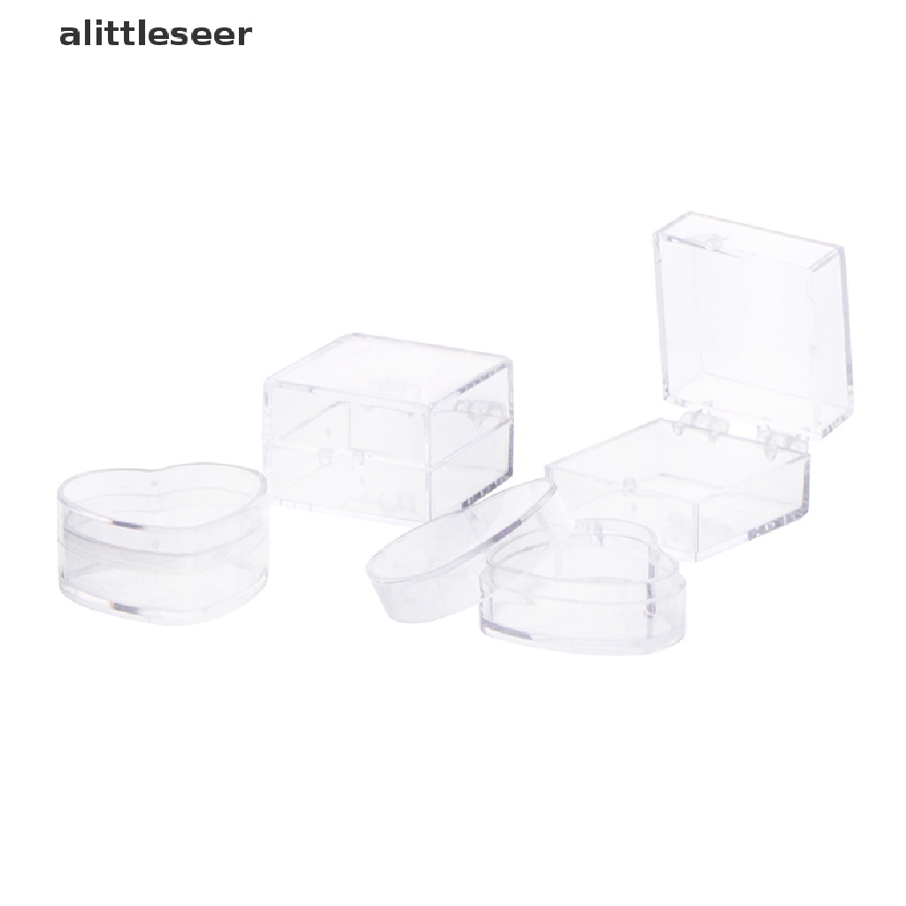 Set 2 Hộp Đựng Trang Sức / Trái Tim / Vuông Mini Trang Trí Nhà Búp Bê