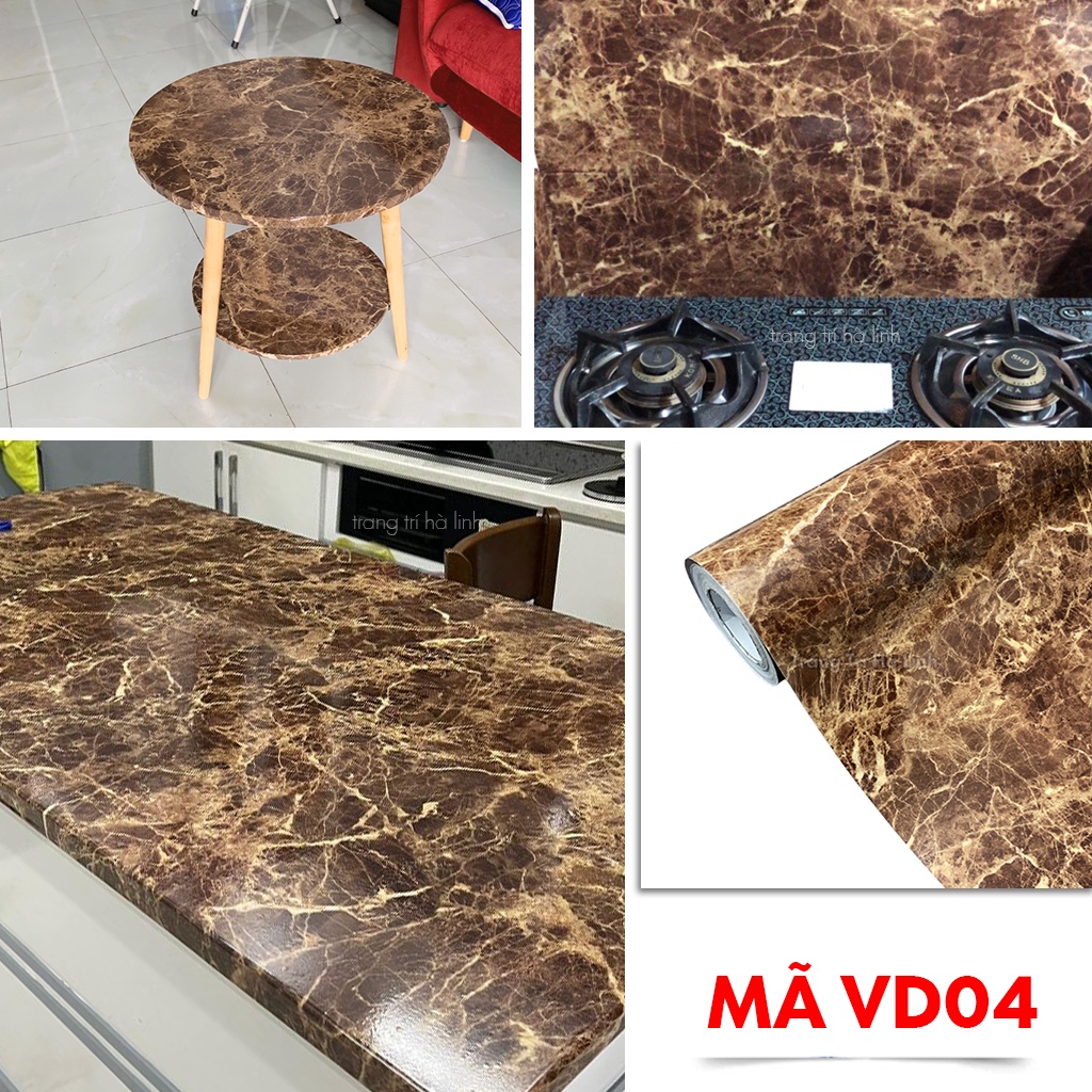 Giấy dán giả đá dán bếp chống dầu mỡ, decal vân đá nhiều mẫu dán mặt bàn, tủ, tường đẹp giá rẻ - Trang Trí Hà Linh