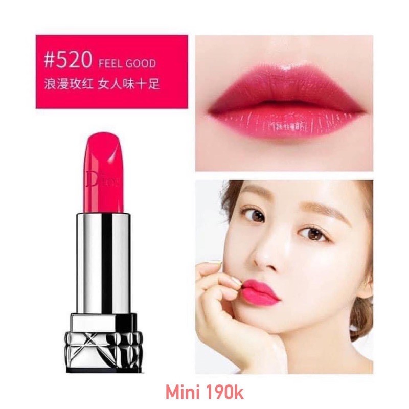 [Mã SKAMLTSM9 giảm 10% đơn 99K] Son mini Dior Rouge 520