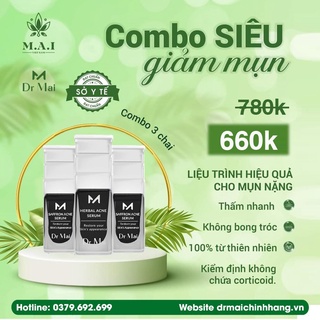 Dr Mai combo 3 hộp serum mụn Dr Mai nguyên chất 6ml lựa chọn hiệu quả cho da nhiều mụn