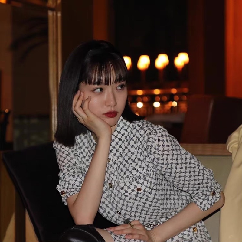 SET VÁY KẺ CARO JU SEOK KYUNG PENTHOUSE kèm ảnh thật