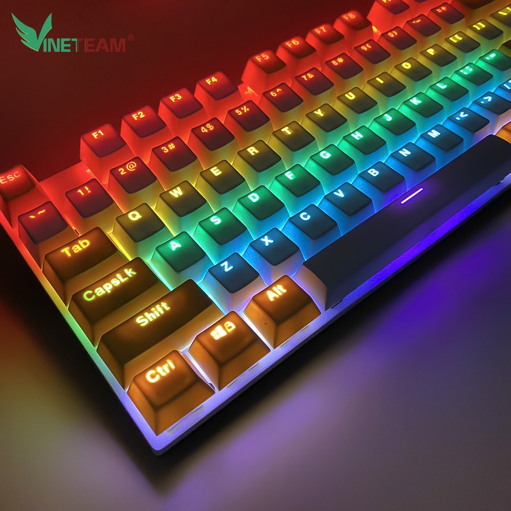 Bàn phím cơ DIVIPARD 87 phím, bàn phím máy tính chơi game có dây Led RGB 30 Chế Độ Khác Nhau -DC4762