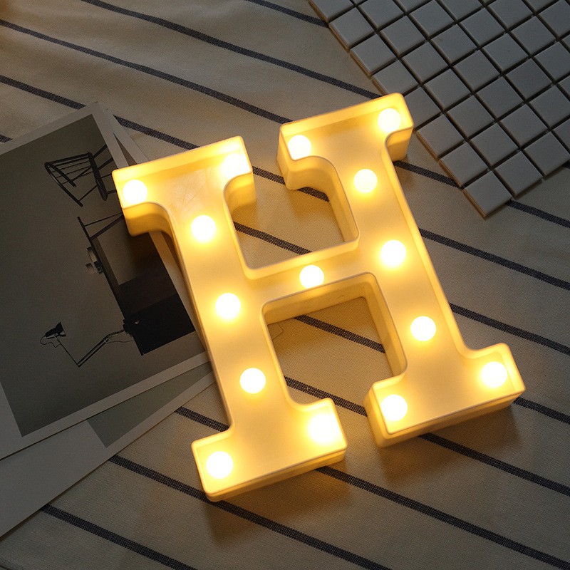 Đèn LED 26 chữ cái tiếng Anh xinh xắn đáng yêu trang trí sinh nhật