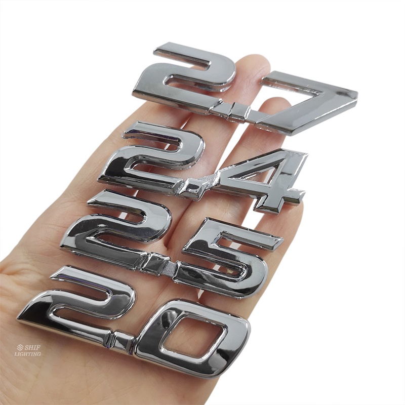 1 x ABS 2.0 2.4 2.5 2.7 2.0 2.4 2.5 2.7 Ký Tự Dán Trang Trí Xe Hơi