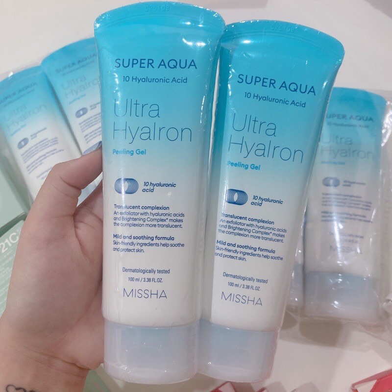 Gel tẩy tế bào chết Missha Super Aqua Ultra Hyalron Peeling Gel 100ml