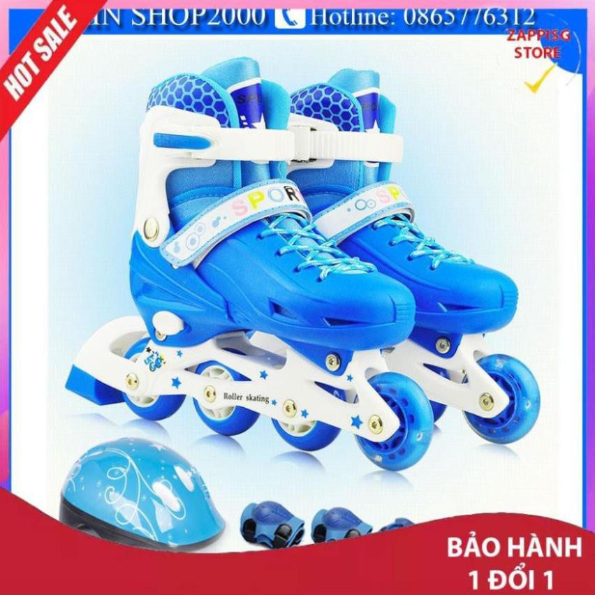 Siêu Sale Giày Patin trẻ em tặng mũ và đồ bảo hộ (5 đến 14 tuổi) - Bảo hành 1 đổi 1 [MUA BAO NHIÊU TẶNG BẤY NHIÊU]