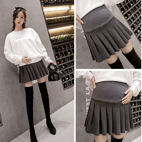 Chân Váy Ngắn Xếp Ly Thời Trang Thu Đông Cho Phụ Nữ Mang Thai | BigBuy360 - bigbuy360.vn