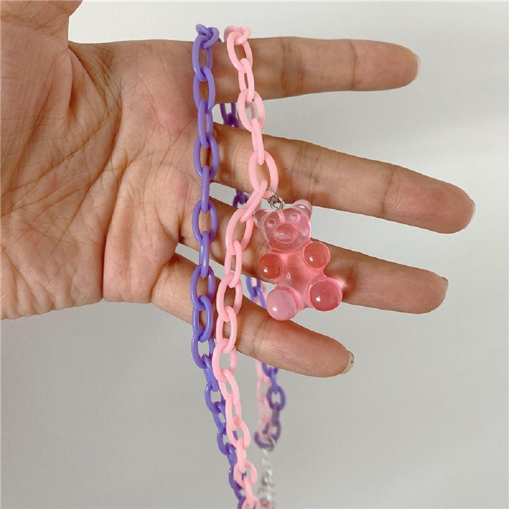 Vòng Cổ Choker Mặt Gấu Hoạt Hình 2Life Vui Nhộn Màu Kẹo Harajuku Cho Nữ