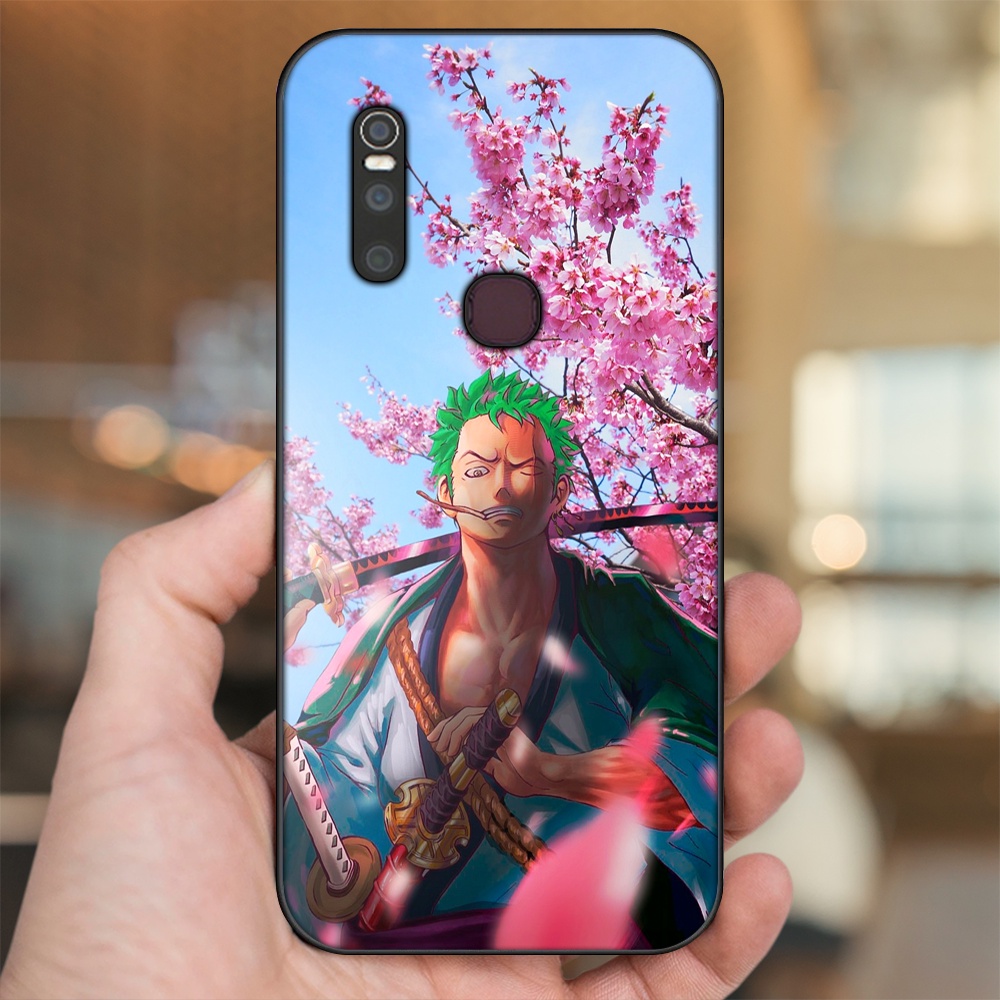 Ốp lưng Vivo V15 viền đen in hình Zoro One Piece