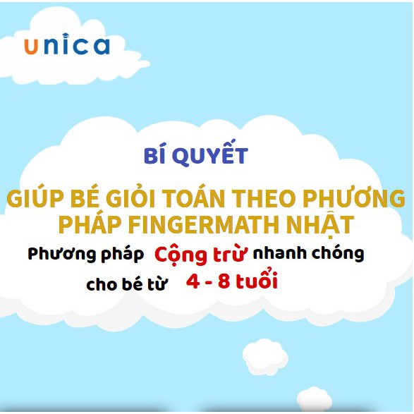 Toàn quốc- [E-voucher] FULL khóa học Bé vui học toán theo phương pháp FINGERMATH NHẬT