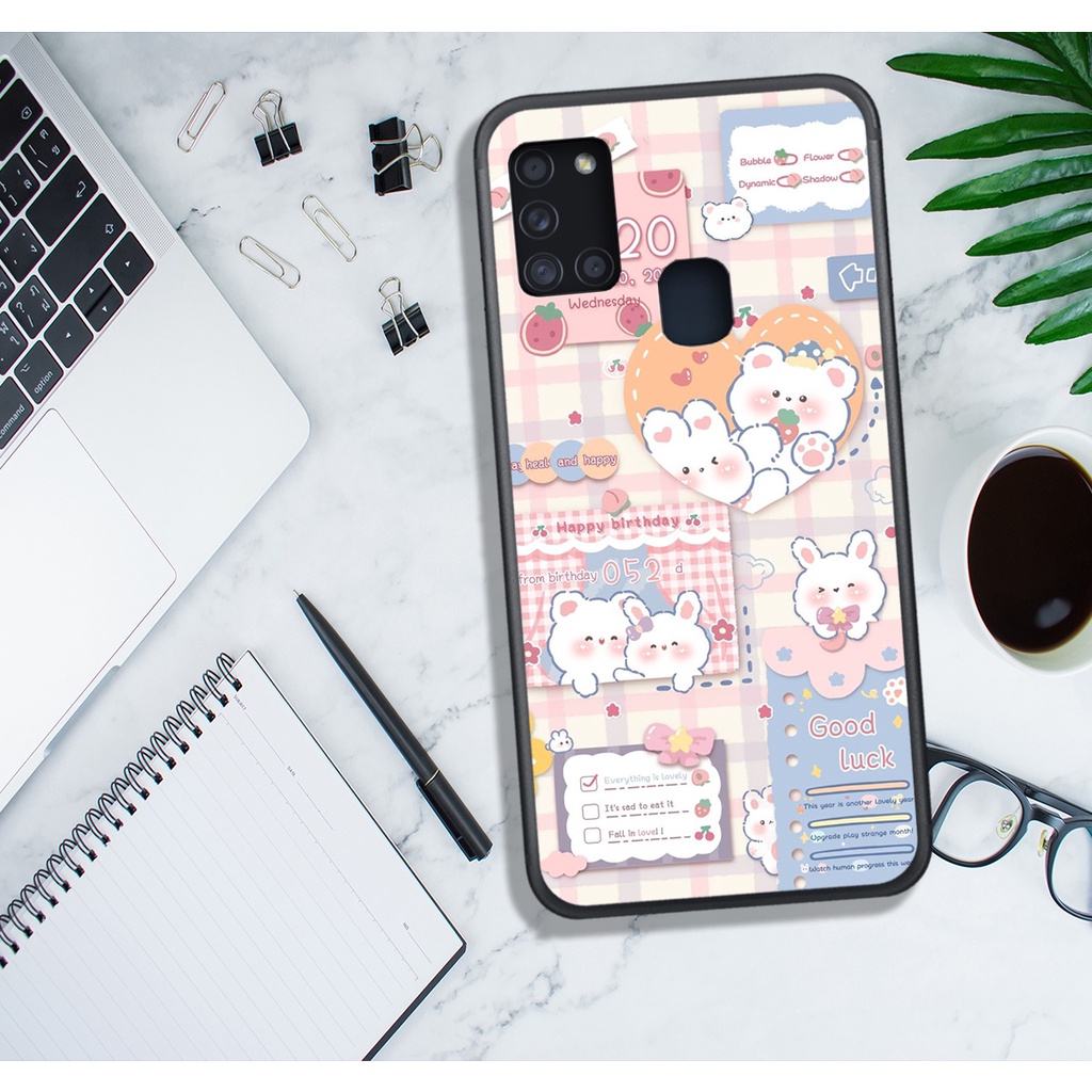ỐP LƯNG SAMSUNG A21S - M21 - M30S - M31 , IN HÌNH GẤU NÂU CHOCOLATE ĐÁNG YÊU.