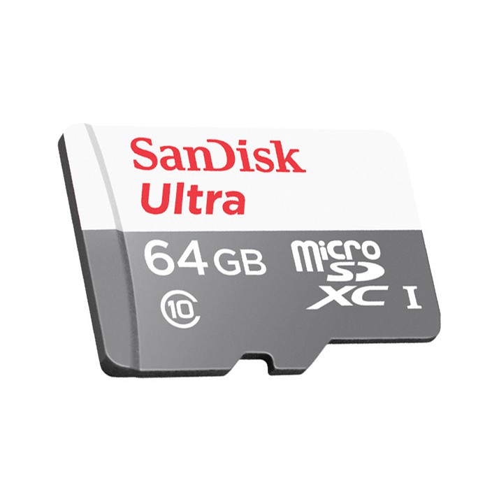 Thẻ nhớ SanDisk Ultra microSDHC, SQUNS 64GB, C10, UHS-I, 80MB/s - Đại lý chính hãng