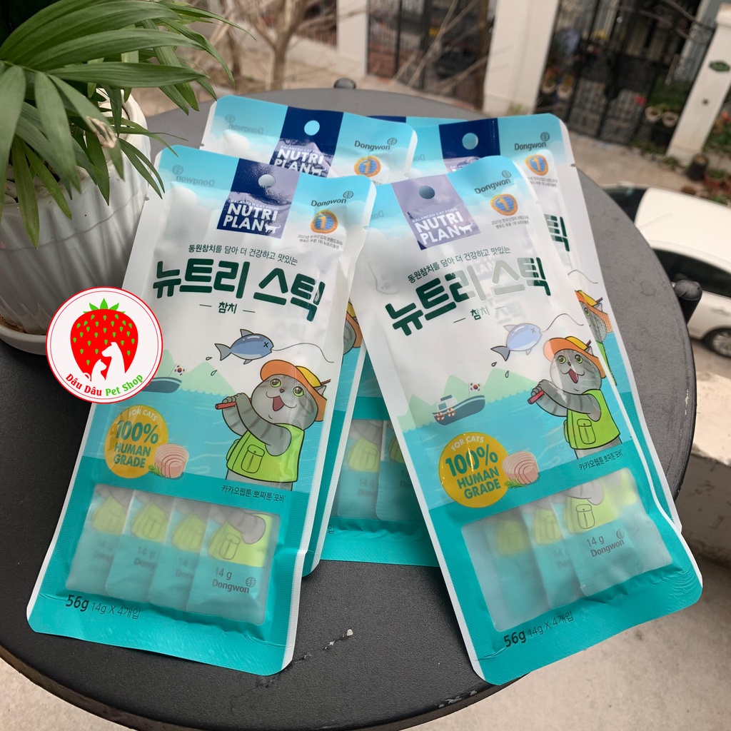 Thức ăn cho mèo súp thưởng Nutri Plan đầy đủ dinh dưỡng gói 4 thanh x 15g