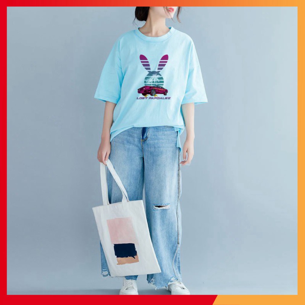 Áo Thun Tay Lỡ In Nhiệt Lost Papdalse form Unisex nam nữ phong cách Ulzzang - ATIN65 HaHo Fashion Áo Quần Giá Rẻ Bền Đẹp | BigBuy360 - bigbuy360.vn
