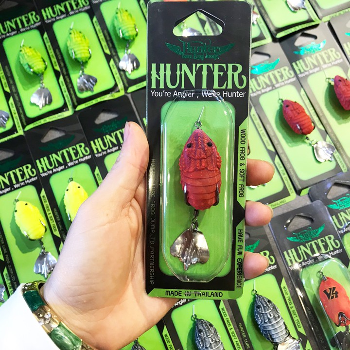 [SIÊU HOT] Mồi lure V4 HUNTER Thái Lan, mồi nhái hơi câu lure cá lóc, cá quả, cá chẽm