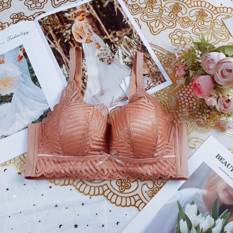 [Q7] Áo Lót Định Hình Ren 3D Siêu Đẩy 4CM-Đệm Hơi Siêu Mềm- Nâng Ngực,Tạo Khe Siêu Đỉnh có video thật a