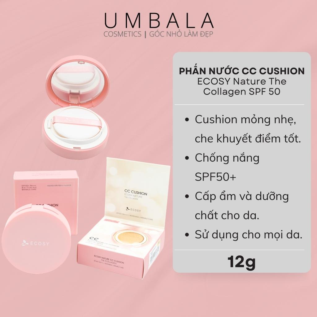 Phấn nước Ecosy Nature CC Cushion The Collagen (12g)