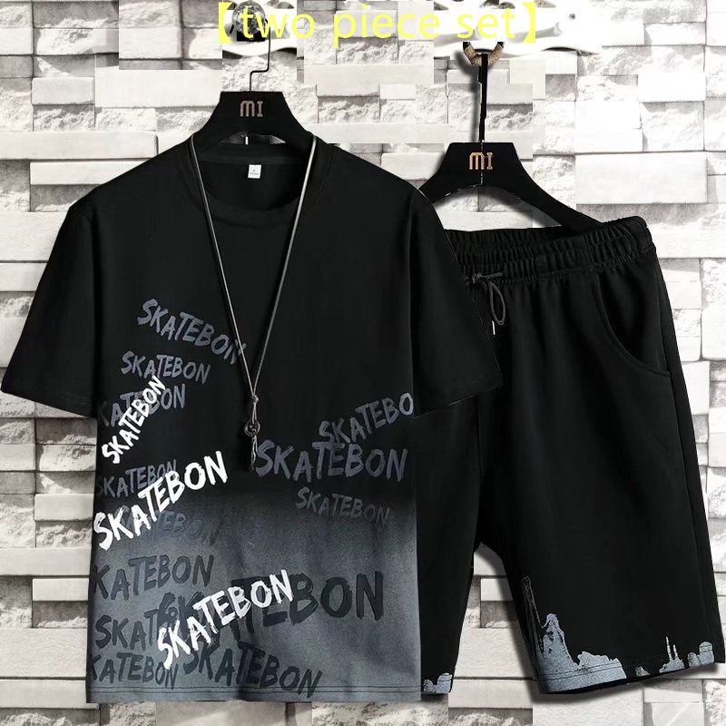 Áo Thun Tay Ngắn Dáng Rộng In Họa Tiết Phong Cách Hàn Quốc Thời Trang Mùa Hè Cho Nam size M-5XL