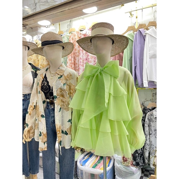 Áo babydoll bèo nơ hàng Thailand