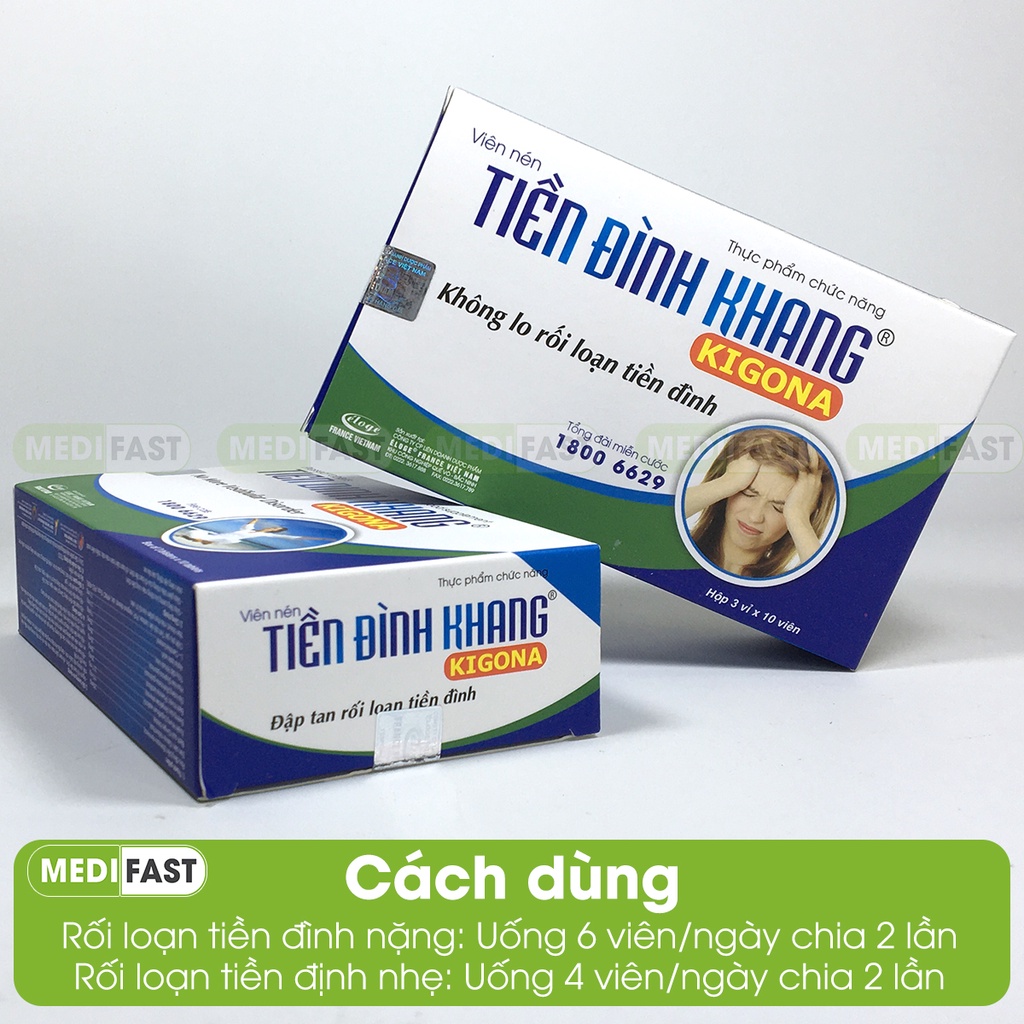 Tiền Đình Khang hỗ trợ giảm rối loạn tiền đình hoạt huyết Hộp 30 viên từ thảo dược - Chính hãng