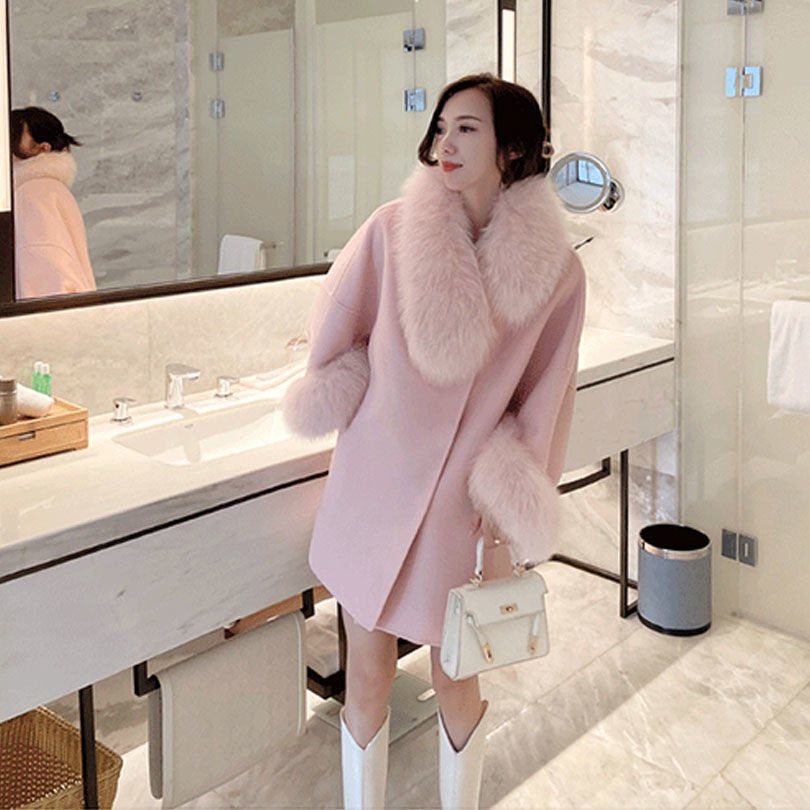 Áo khoác lông dáng rộng màu hồng thời trang thu đông cho nữ 2021 1218
 | BigBuy360 - bigbuy360.vn