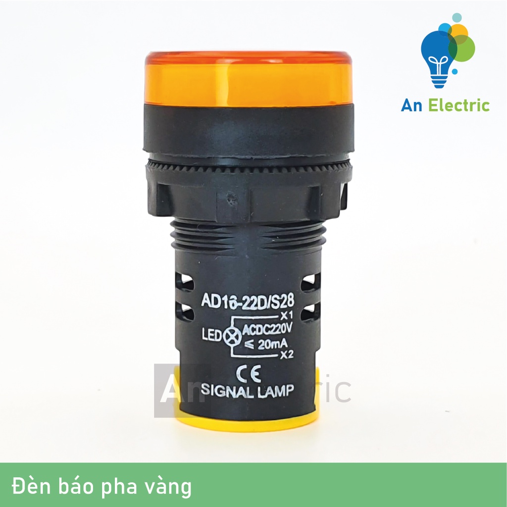 Đèn báo pha phi 22mm điện áp 220V – Đèn led báo pha tủ điện