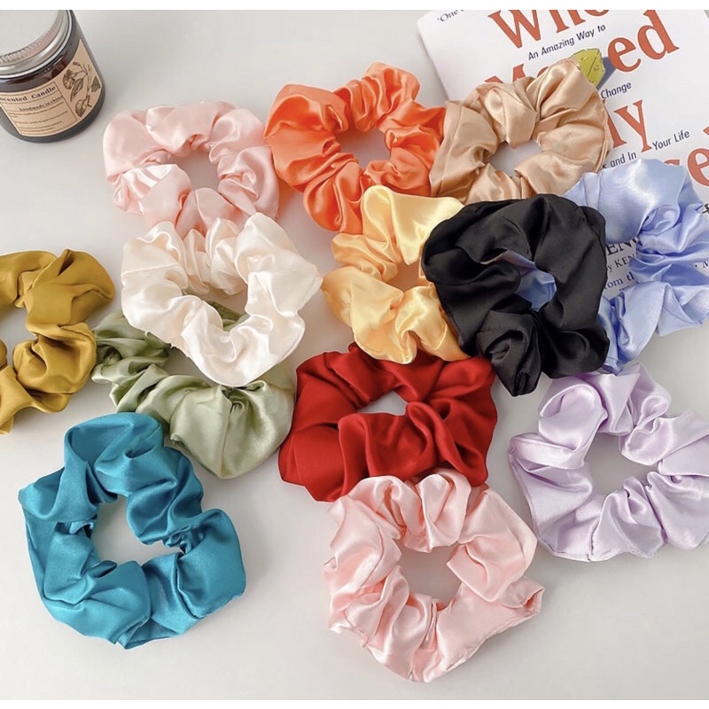 Combo 10 buộc tóc scrunchies ngẫu nhiên