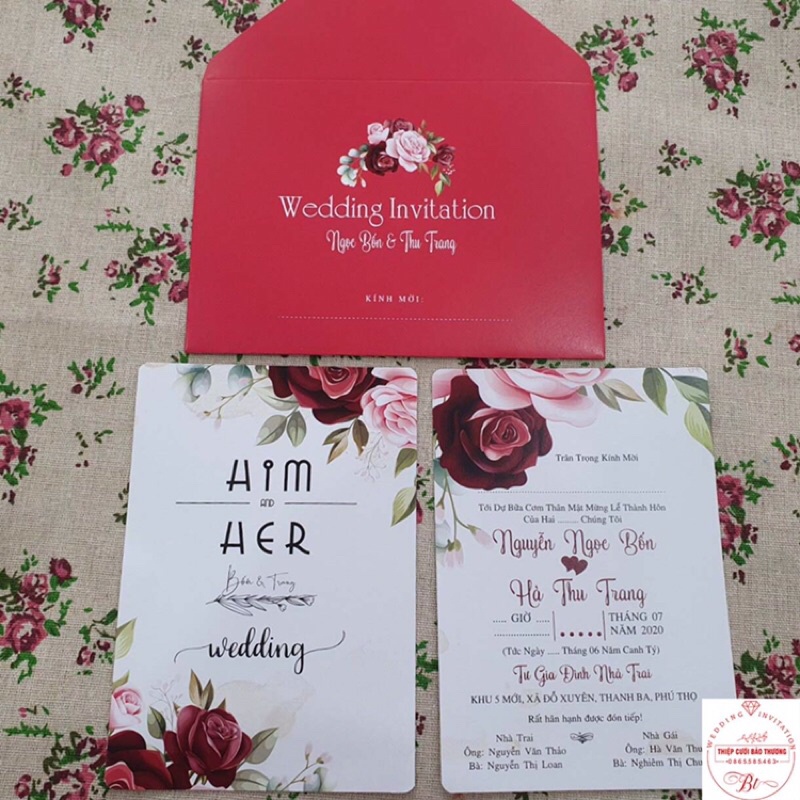 RẺ VÔ ĐỊCH THIỆP CƯỚI THIẾT KẾ CÓ PHONG BÌ