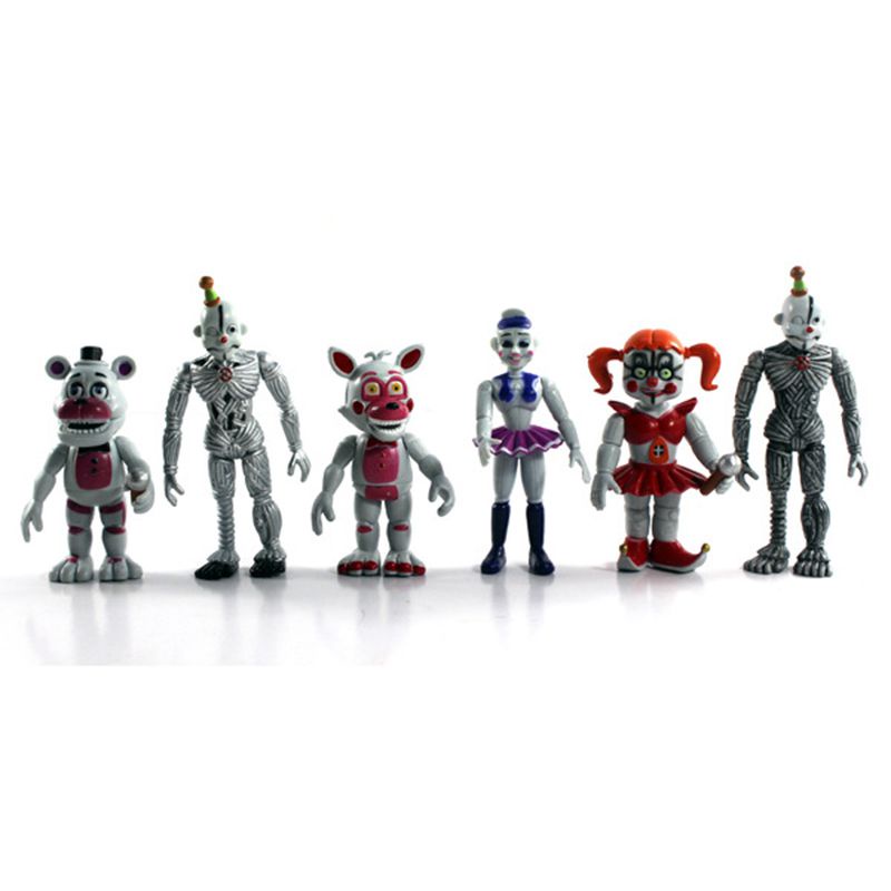 Bộ 6 Mô Hình Nhân Vật Trong five fnaf nights at Freddy 'S Actions