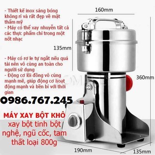 Máy xay thuốc bắc siêu mịn tặng kèm phụ kiện thay thế.