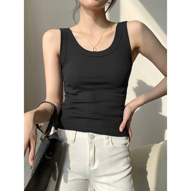 Áo Tank Top Dệt Kim Dày Dặn Thời Trang Mùa Hè Quyến Rũ Cho Nữ 2022