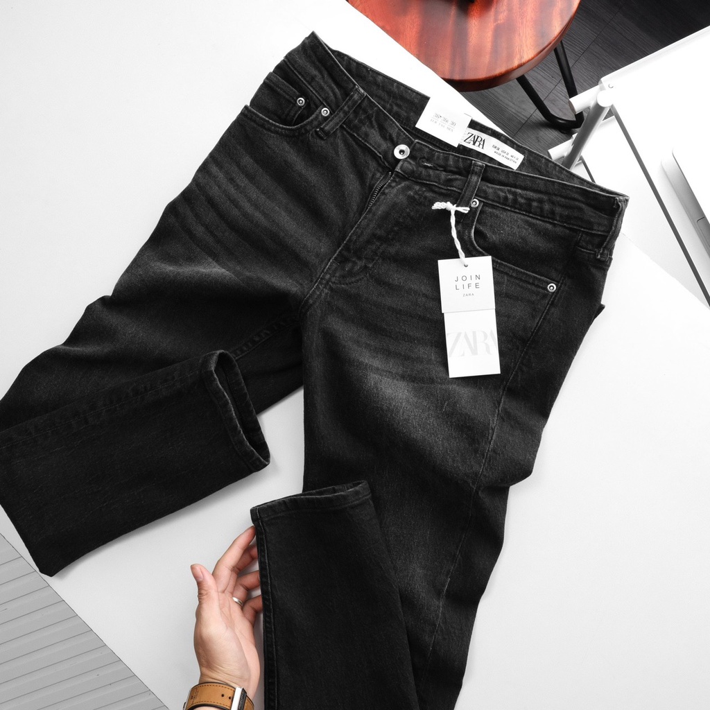 Quần jeans nam ZARA VNXK form slimfit màu Xám đậm / Xám nhạt wash trơn - LASTORE MENSWEAR