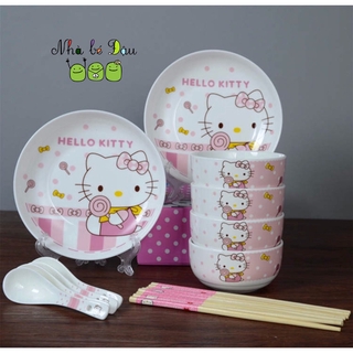 SET BÁT ĐĨA GỐM SỨ HÌNH 14-18 MÓN