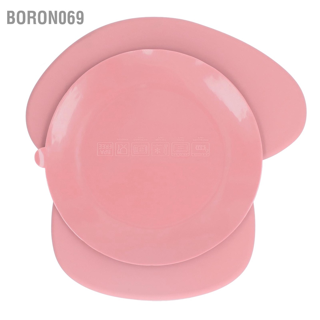 Boron069 Đĩa hút em bé Di động chống trượt Silicone chia đôi cho sơ sinh