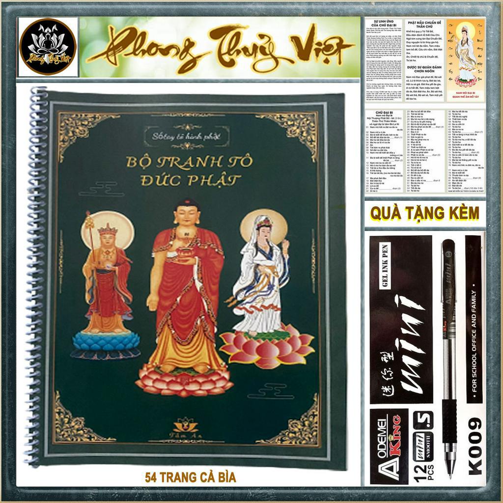 BỘ TÔ KINH PHẬT_BỘ TRANH TÔ ĐỨC PHẬT GIẤY CỨNG CAO CẤP BÌA LÒ XO