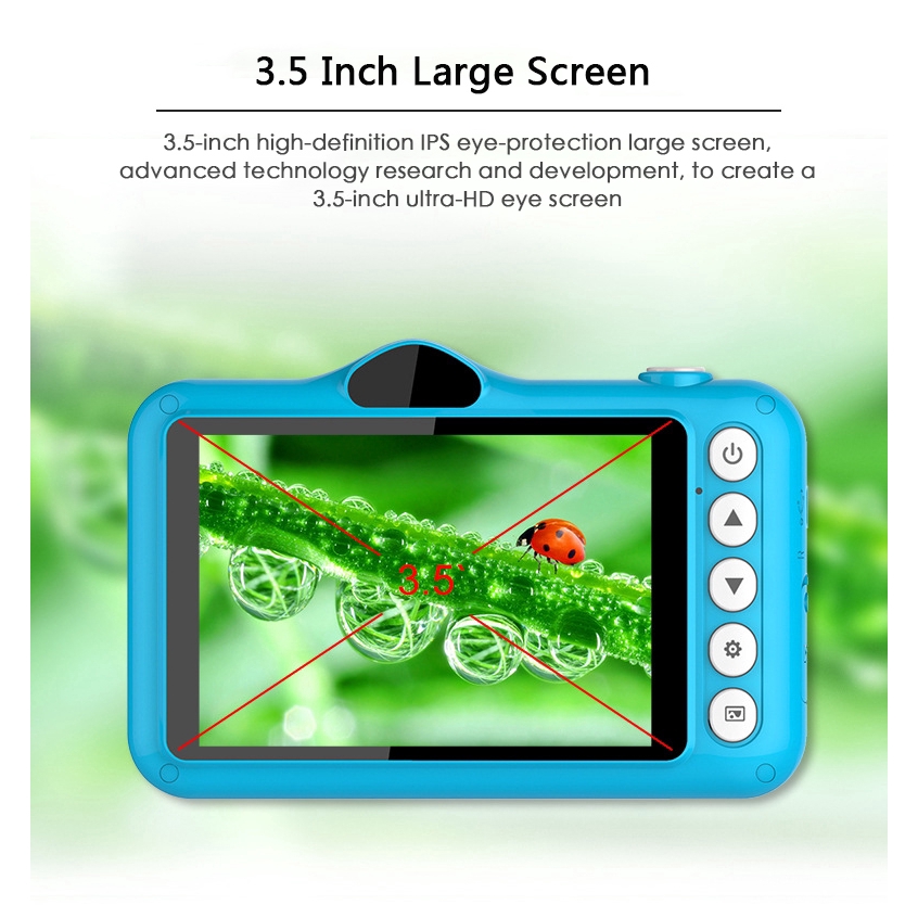 Máy ảnh kỹ thuật số màn hình màu 3.5inch hỗ trợ 1080P dành cho bé