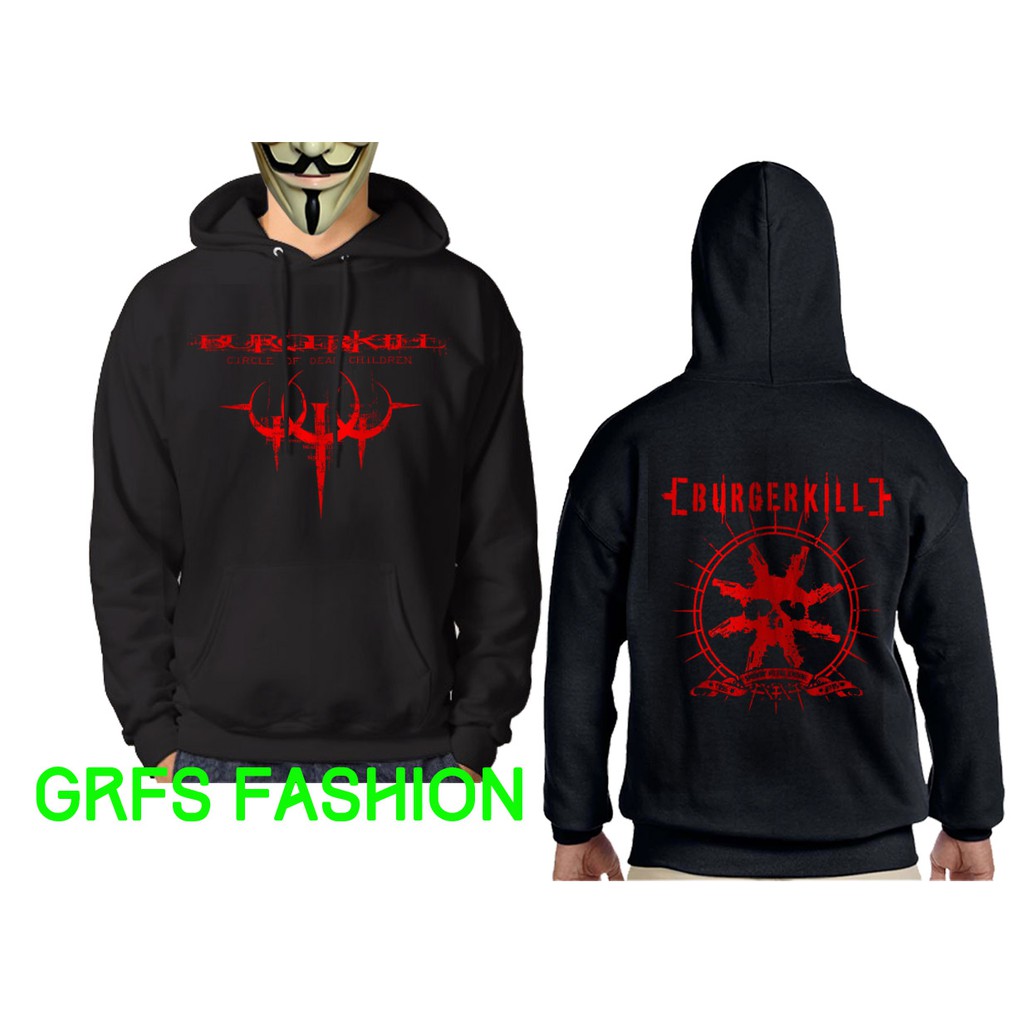 Áo Khoác Sweater In Hình Burgerkill Dễ Thương