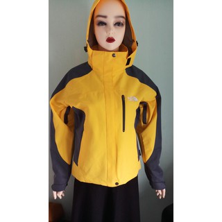 Áo khoác gió 2 lớp TNF cản gió , chống nước dùng cả nam và nữ màu vàng trứng gà
