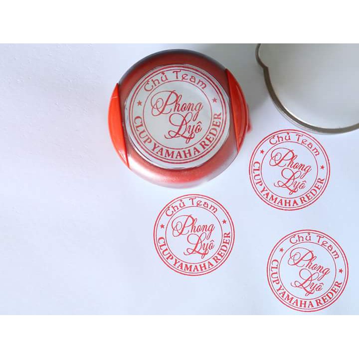 Nhận khắc dấu tròn logo,in bạch dương