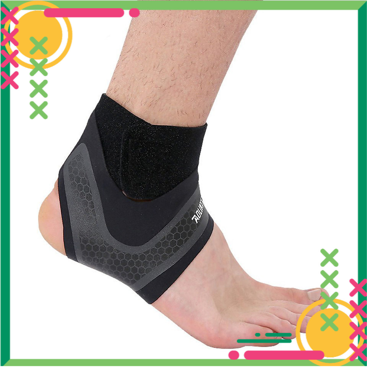 Săn Sale Băng quấn cổ chân bảo vệ mắt cá chân hỗ trợ chống lật cổ chân Sport ankle pads AOLIKES YE-7130 -Hàng Chính Hãng