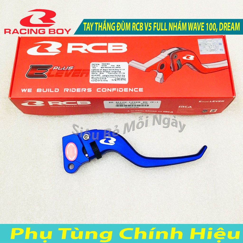 TAY THẮNG ĐÙM RCB V5 FULL NHÁM dùng DREAM, WAVE 100 đời đầu Đen, Đỏ, Bạc, Vàng, Xanh