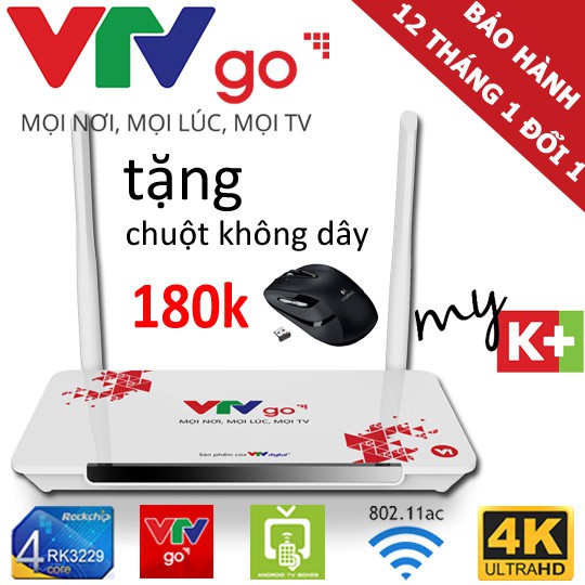 TV BOX VTVGO 2018 SmartBox bản quyền - Tặng chuột quang 180k