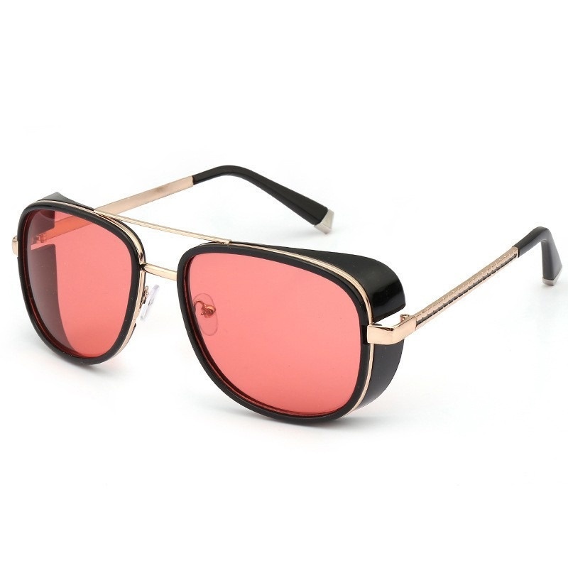 Spots | Tony stark glasses Iron Man 3 windshield mens sunglasses double beam shades retro personality vintage women MPlX