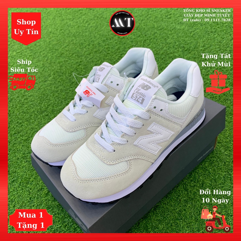Giày New-Balence_574 Xám Sneaker thể thao Nam Nữ đẹp cao cấp, giày da lộn thể thao thời trang hot trend, Shop yêu thích